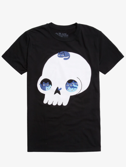 skull made of cats shirt